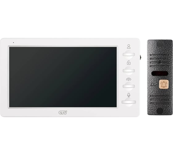 Комплект видеодомофона CTV DP3702 Gamma Kit WSi 7, AHD, белый/серебро 4015829