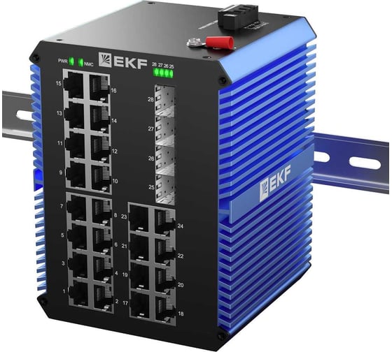 Управляемый коммутатор EKF уровень L3, PoE, TSX-ML3-4G10/SFP-24GTP-RС, TSX-ML3-4G10/SFP-24GTP-RC