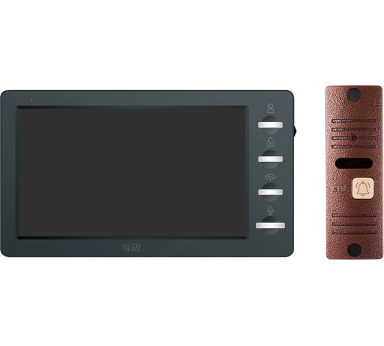 Комплект видеодомофона CTV -DP3702 Gamma Kit BBr 7, AHD, черный/бронза 4015828