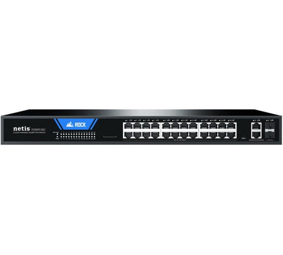 Коммутатор настраиваемый Netis ST228GPR-2G2S (L2), 24x1 Гбит/с, SFP 2x1 Гбит/с, SFP/uplink RJ-45 2x1 Гбит/с, PoE 24x30 Вт (до 375 Вт), установка в стойку 10000160618