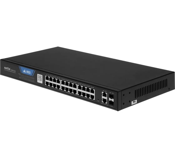 Коммутатор настраиваемый Netis ST228GPR-2G2S (L2), 24x1 Гбит/с, SFP 2x1 Гбит/с, SFP/uplink RJ-45 2x1 Гбит/с, PoE 24x30 Вт (до 375 Вт), установка в стойку 10000160618