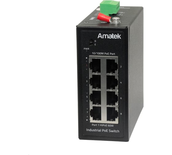 Коммутатор PoE промышленный Amatek AN-SX8F 7001048