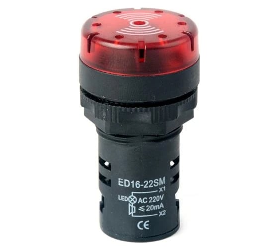Оповещатель светозвуковой PBT-16-22BMS 230В LED (уп./10 шт) HLT 085-09-093