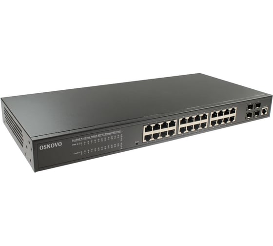 Управляемый L2 коммутатор OSNOVO SW-24G4SF-L2 Gigabit Ethernet на 28 портов. 14898