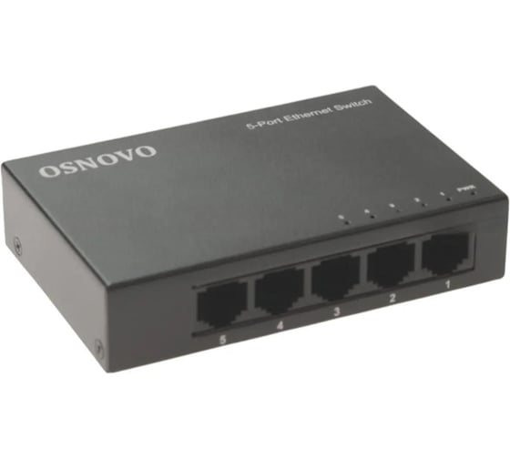 Неуправляемый коммутатор OSNOVO SW-5F Fast Ethernet на 5 портов. 14994