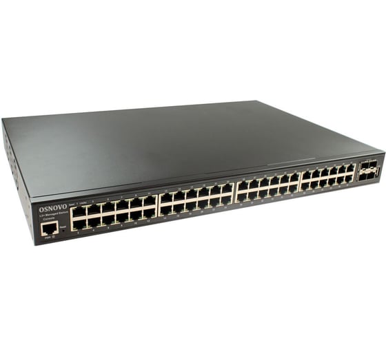 Управляемый L2+ коммутатор OSNOVO SW-48G4X-L2 Gigabit Ethernet на 52 порта. 14901