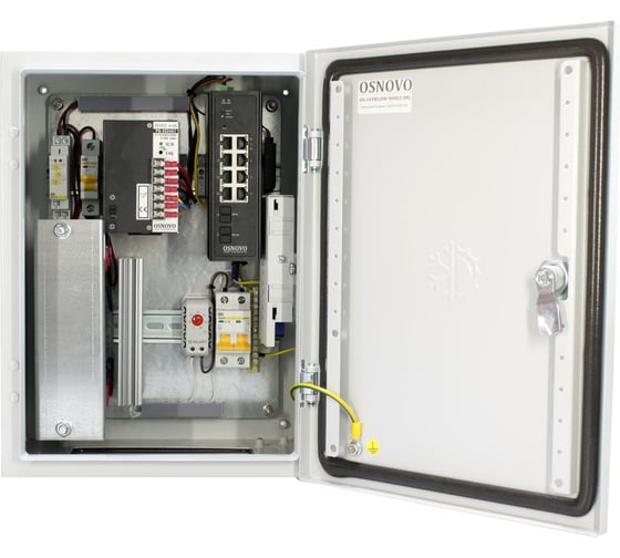 Уличный Web-управляемый коммутатор OSNOVO OS-34TB1(SW-80802-IM) с термостабилизацией и резервным питанием. 15006