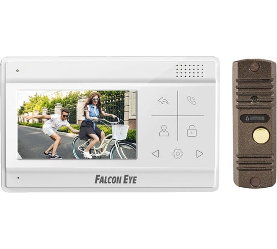 Комплект домофона Falcon Eye Vela + вызывная панель AVC-305 (PAL) Медь 00-00294522