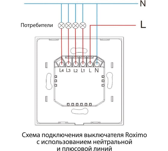 Умный двухкнопочный сенсорный выключатель Roximo золотой SWSEN01-2G