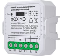 Умный двухканальный модуль выключателя (реле) Roximo SRM10A022 21457366