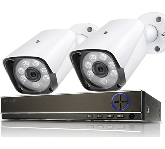 Готовый комплект видеонаблюдения IVUE AHD 4 Mpx для дачи на 2 камеры, шт, IVUE-4MP AHD-B2 1