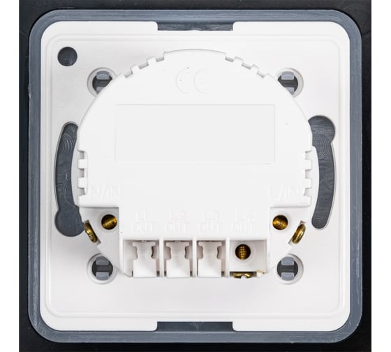 1 кнопочный выключатель SIBLING Люкс Powerlite-LS1B без 0 чёрный 00-00012928