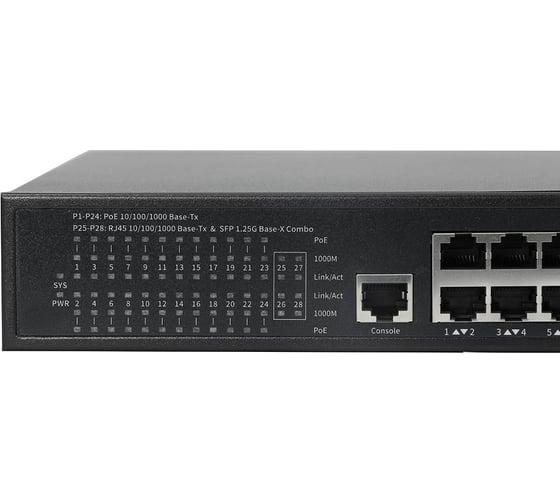 Коммутатор управляемый Amatek AN-SGM28P24-400 L2 400Вт 7000620