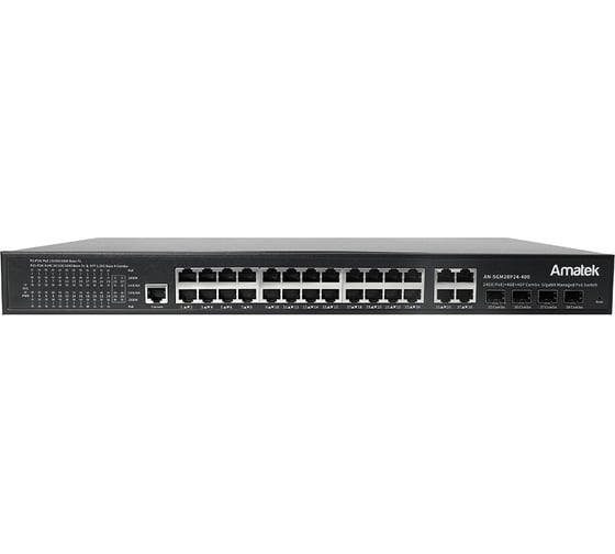 Коммутатор управляемый Amatek AN-SGM28P24-400 L2 400Вт 7000620