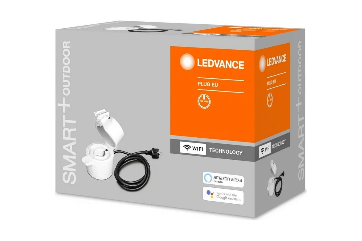 LEDVANCE SMART+ Outdoor Plug 4058075729308 Wi-Fi, ZigBee SMART+,  Mellankontakt (utomhus) Utomhus, Inomhus 3680 W
