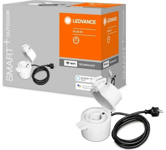 Умная розетка LEDVANCE SMART WIFI OUTDOOR PLUG EU 8X1 LEDV 4058075532120 - выгодная цена, отзывы, характеристики, фото - купить в Москве и РФ