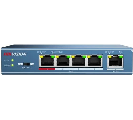 PoE-коммутатор Hikvision DS-3E0105P-E Ethernet УТ-00005690 1