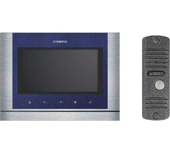 Комплект видеодомофона и вызывной панели COMMAX CDV-704MA(Blue)/AVC305S