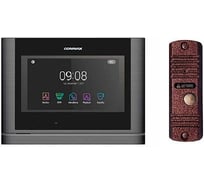 Комплект видеодомофона и вызывной панели COMMAX CDV-704MF(DarksilverBlackS)/AVC305
