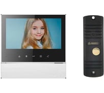 Комплект видеодомофона и вызывной панели COMMAX CDV-70H2(WhiteBlackSmog)/AVC305B