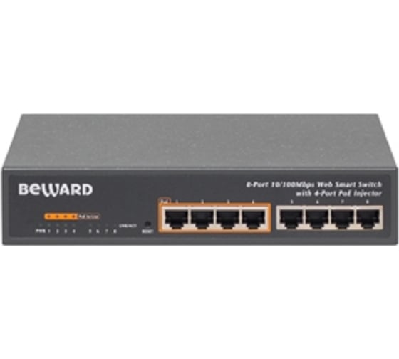 Управляемый Web/Smart коммутатор Beward 8 портов Вт STW-8P4 00000007965