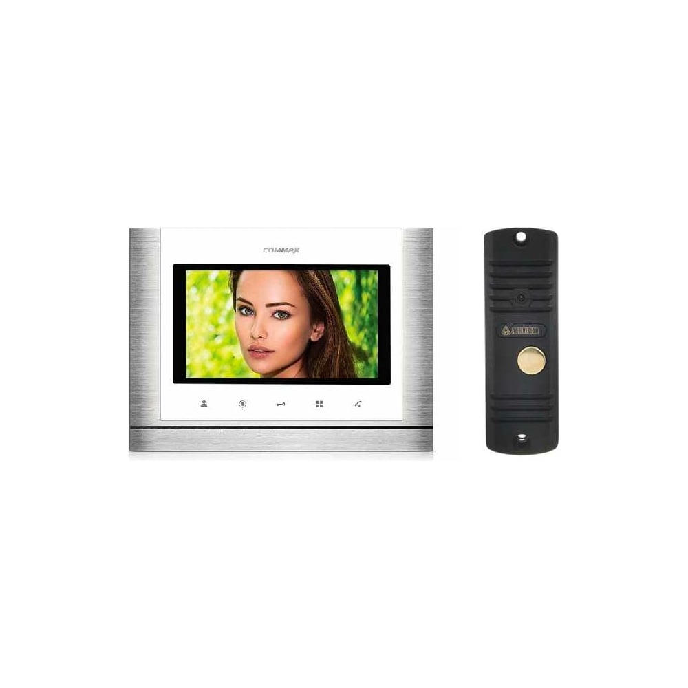 Комплект видеодомофона и вызывной панели COMMAX CDV-70M(WhiteMetalo ...