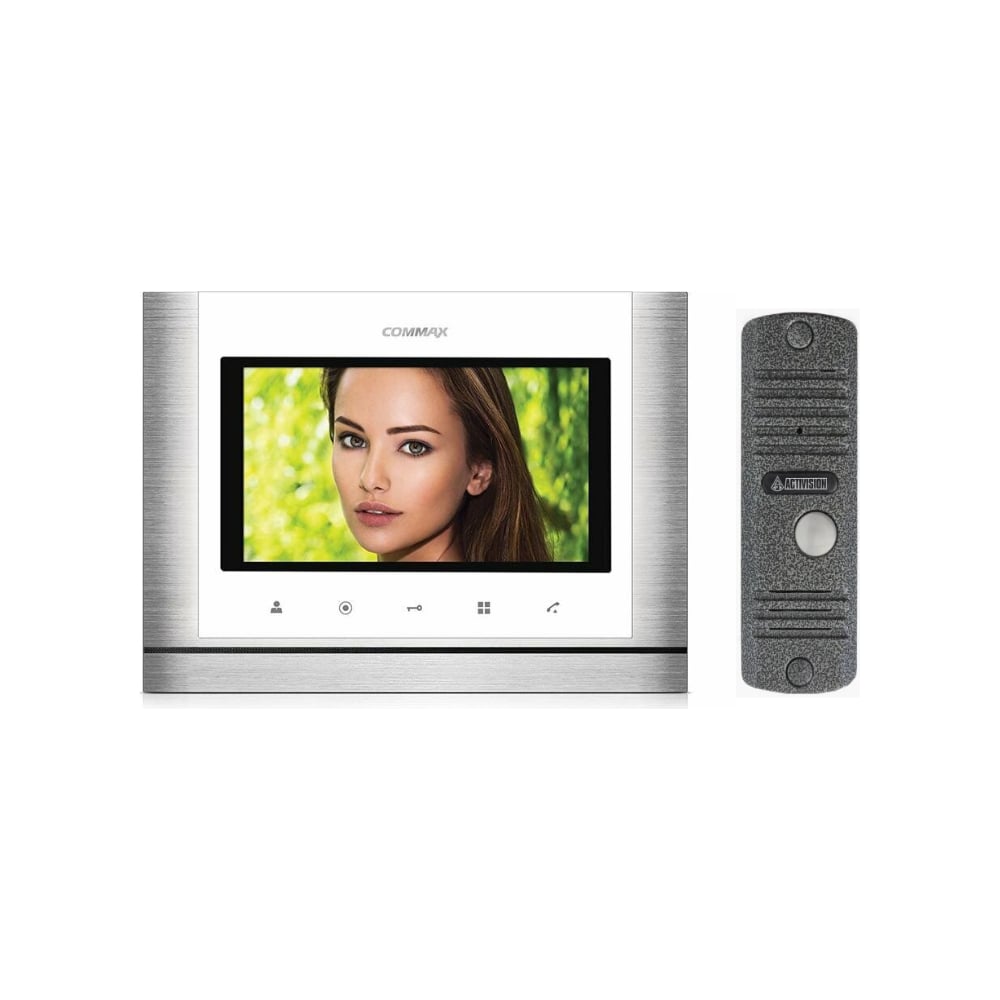 Комплект видеодомофона и вызывной панели COMMAX CDV-70M(WhiteMetalo ...