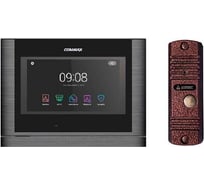 Комплект видеодомофона и вызывной панели COMMAX CMV-70MX(DarksilverBlackSmog)/AVC305