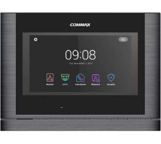 Комплект видеодомофона и вызывной панели COMMAX CMV-70MX(DarksilverBlackSmog)/AVC305