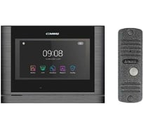 Комплект видеодомофона и вызывной панели COMMAX CMV-70MX(DarksilverBlackSmog)/AVC305S