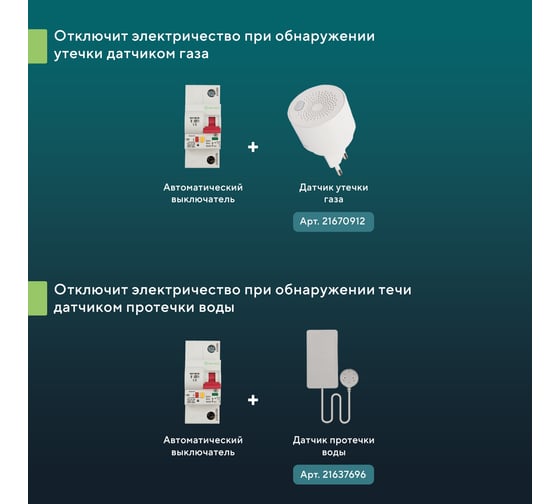 Умный Wi-Fi автоматический выключатель SECURIC 1P/16А SEC-HV-116