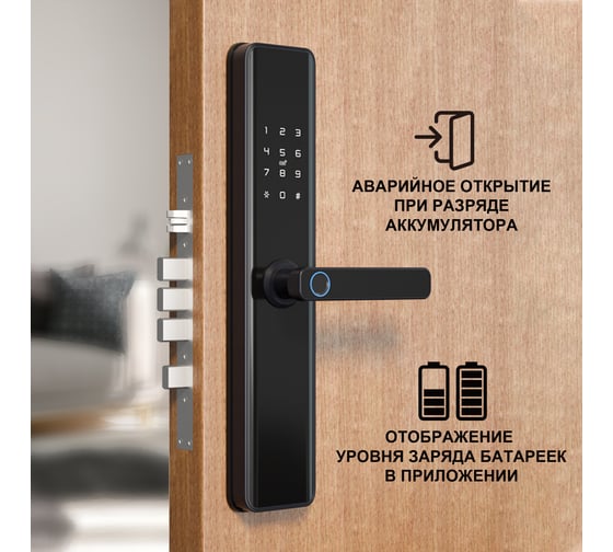 Умный биометрический дверной замок Wi-Fi SECURIC SEC-SF-201B