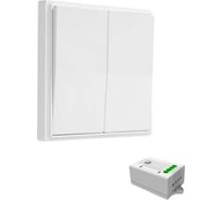 Дистанционный выключатель GRITT Elegance 2кл. белый комплект: 1 выключатель, 1 радиореле 1000Вт 12125