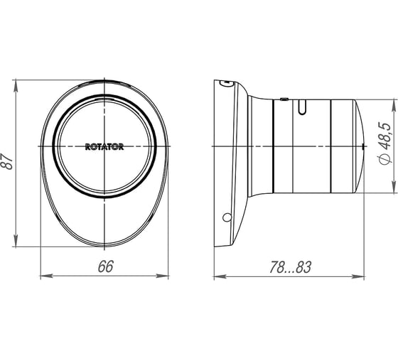 Электронный замок Armadillo ROTATOR EL. RT01.01 BL Черный 43339