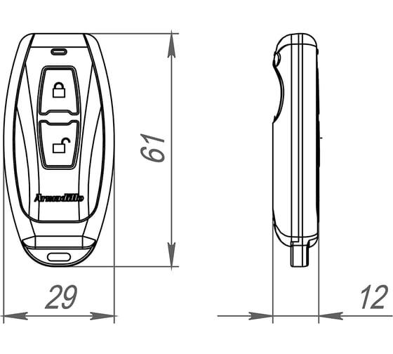Брелок управления Armadillo RC.RT01.04 BL Черный 43333