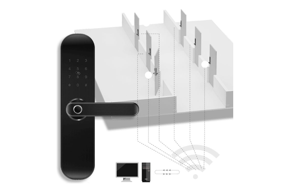Умный дверной замок Smart Door Lock Nayun NY-SDL-202 - выгодная цена ...