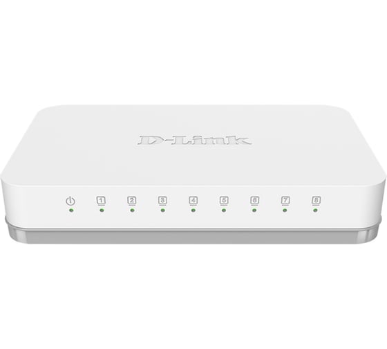 Неуправляемый коммутатор с 8 портами d-link 10/100/1000 Base-T и функцией энергосбережения DGS-1008A/E1A 1
