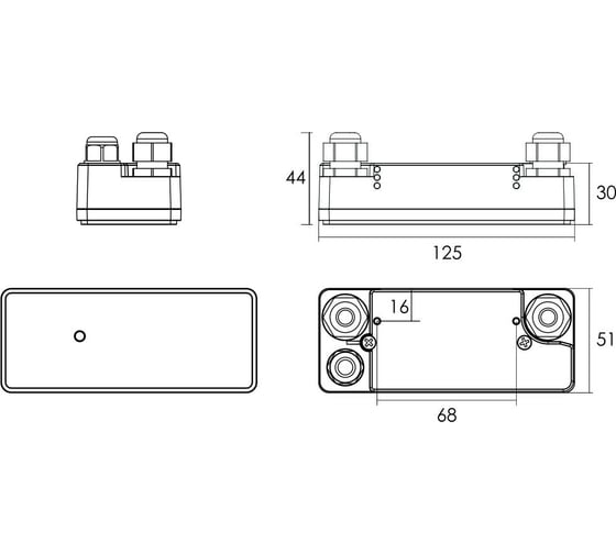 Датчик движения AcTEC 220В, 1200Вт, IP65, 360град, 14м, димм., 1-10V, 125x51x44мм SM06AR