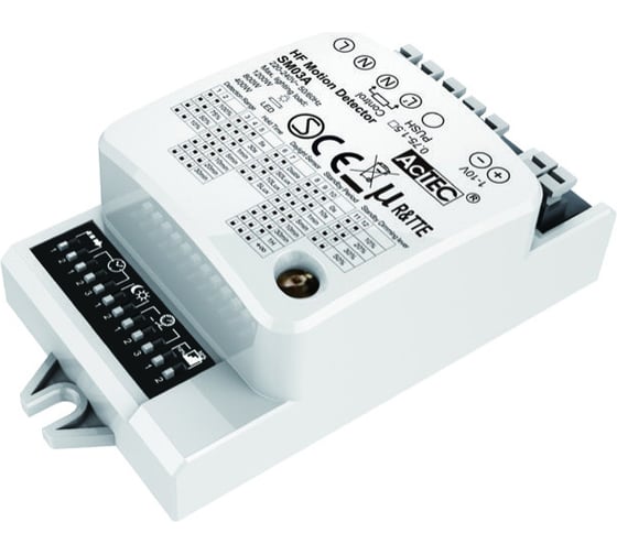 Датчик движения AcTEC 220В, 1200Вт, IP20, 360град, 10м, димм., 1-10V, 92x47x30мм SM03A