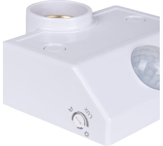 Датчик движения TDM ELECTRIC ДДСПт-01 60Вт, 10-300с, 6м, 3+Лк, 120сбоку+360сверху гр, IP20, SQ0324-0048