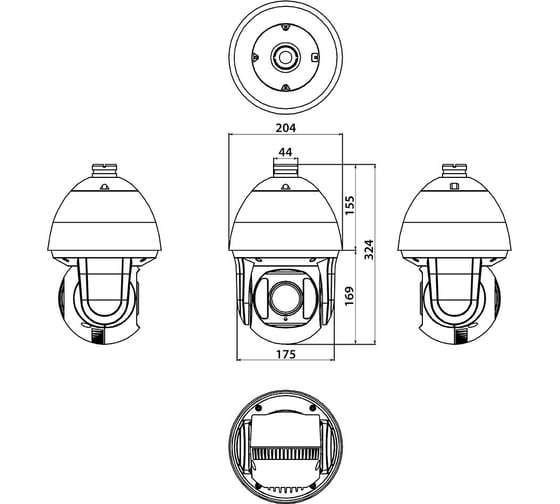 Купольная поворотная мультиформатная видеокамера Amatek AC-H501PTZ22H 6.5-143 mm, 22x опт 7000679
