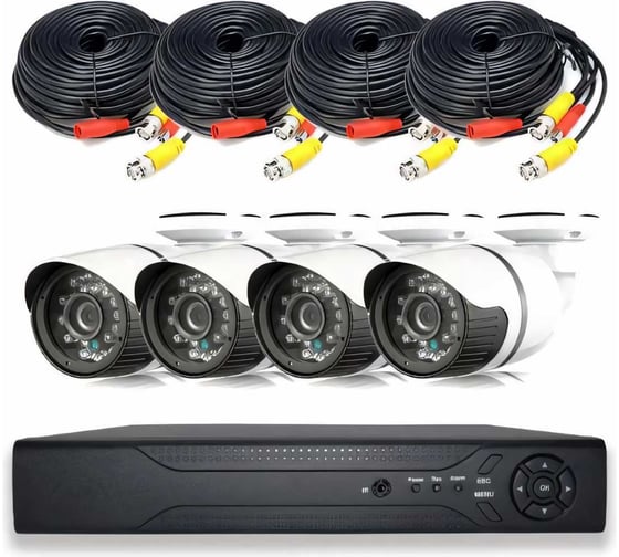Комплект видеонаблюдения PS-link AHD KIT-C504HD 4 уличные 5Мп камеры 3022
