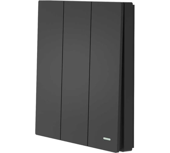 Беспроводной 3-клавишный выключатель GRITT Evolution антрацит, IP67, без реле 14006