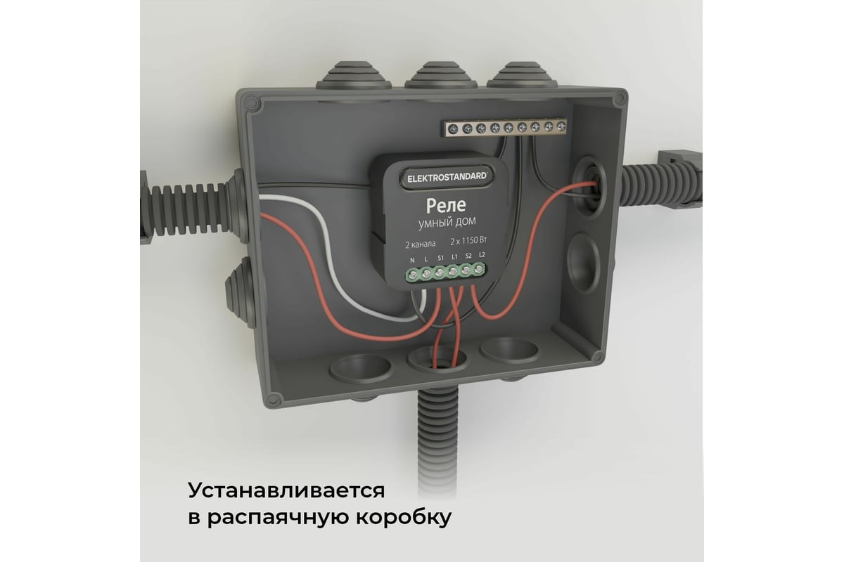 Реле Умный дом Elektrostandard - 76007/00 черный 2 канала 1150W a059326 -  выгодная цена, отзывы, характеристики, 1 видео, фото - купить в Москве и РФ