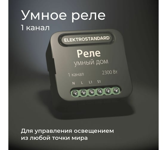 Реле Умный дом Elektrostandard- 76006/00 черный 1 канал 2300W a059324