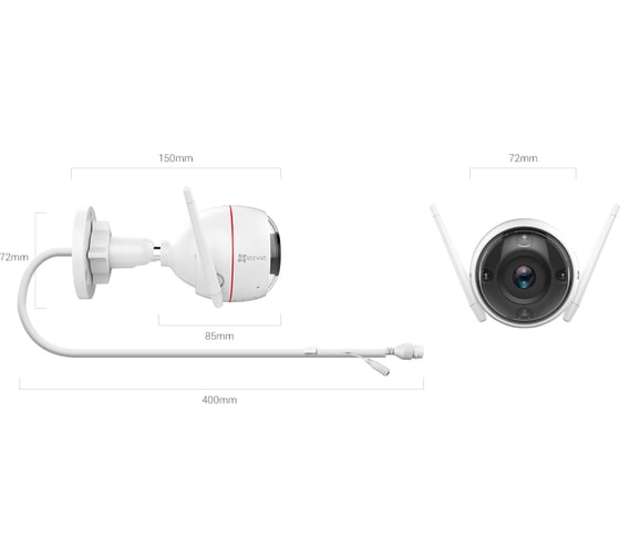 Внешняя Wi-Fi камера Ezviz CS-CV310-A0-3C2WFRLC3W Color Night4мм 2Мп c цветным ночным режимом АВ5022454