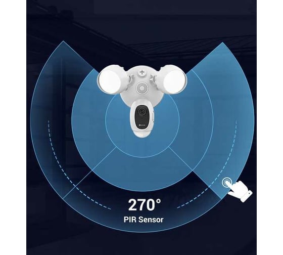 Уличная камера со встроенным прожектором Ezviz CS-LC1C-A0-1F2WPFRLLC1C White 2.8mm 2МП с сиреной и датчиком движения АВ5029876