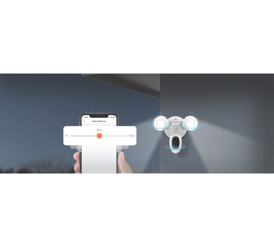 Уличная камера со встроенным прожектором Ezviz CS-LC1C-A0-1F2WPFRLLC1C Black 2.8mm 2МП с сиреной и датчиком движения АВ5029877