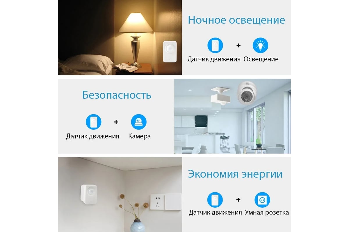 Умный WiFi датчик движения Roximo SWP06 - выгодная цена, отзывы,  характеристики, фото - купить в Москве и РФ