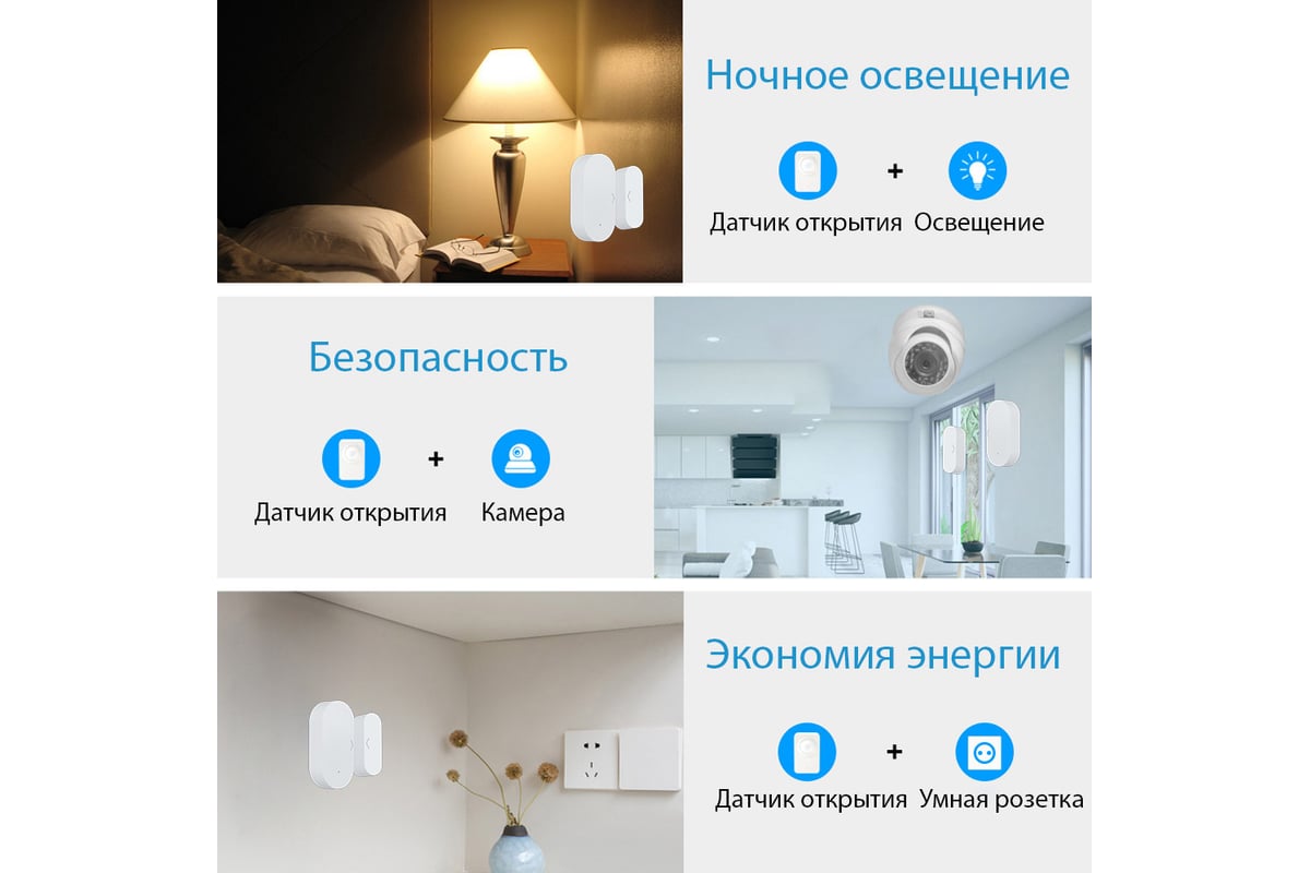 Умный Zigbee датчик открытия дверей и окон Roximo SZD08 - выгодная цена,  отзывы, характеристики, фото - купить в Москве и РФ